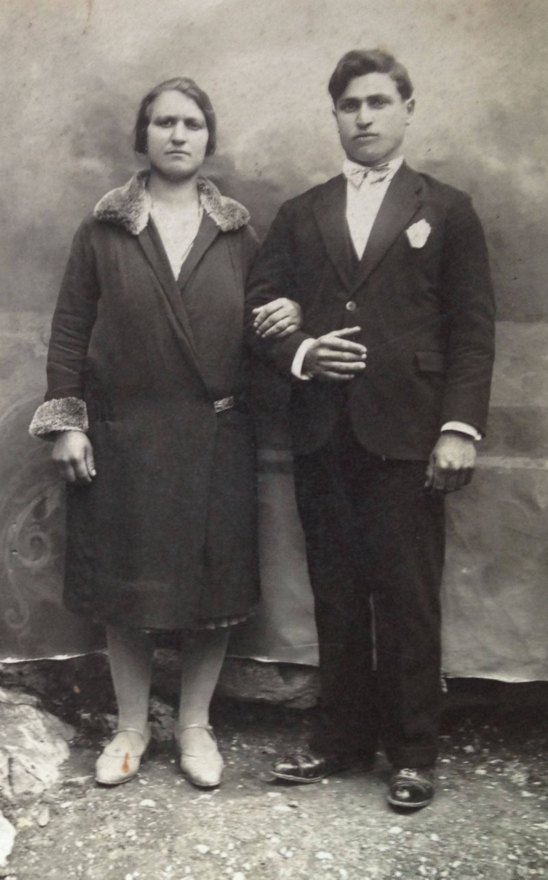 Zio Giacinto Mancini con Maria Giuseppa Capezzone